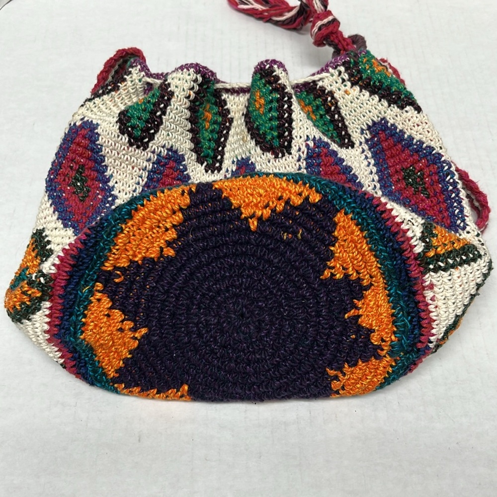 Hiptipico Multicolor Crochet Crossbody Bag – Artisan Boho Festival Purse - Picture 8 of 13